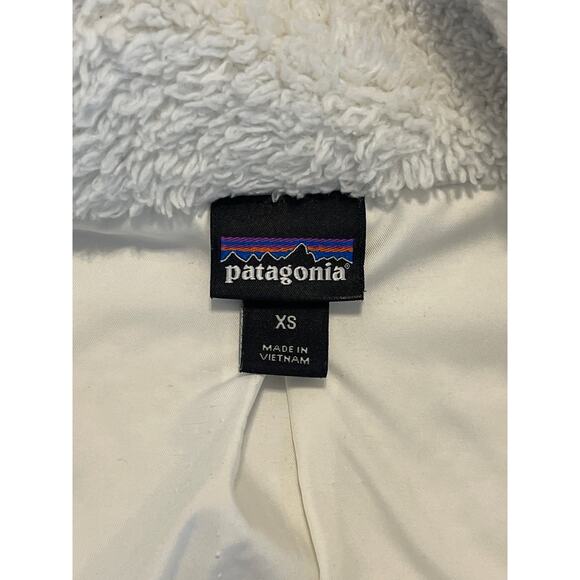 Patagonia Women’s Los Gatos White Fleece Vest Size XS Fuzzy Sherpa Full Zip - Picture 7 of 10